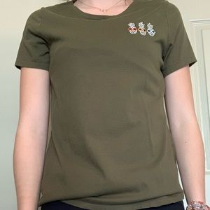 Olive Green Pineapple Shirt
